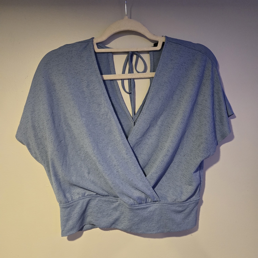 🌻4 For $10🌻 Dynamite Sky Blue Tie-Back Blouse